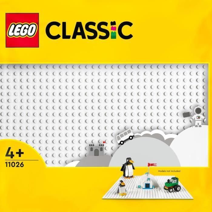 LEGO 11026 Classic Placa de Construcción Blanca 32x32 Base para construir, ensamblar y exhibir LEGO 11026 Classic Placa de Construcción Blanca 32x32 Base para construir, ensamblar y exhibir