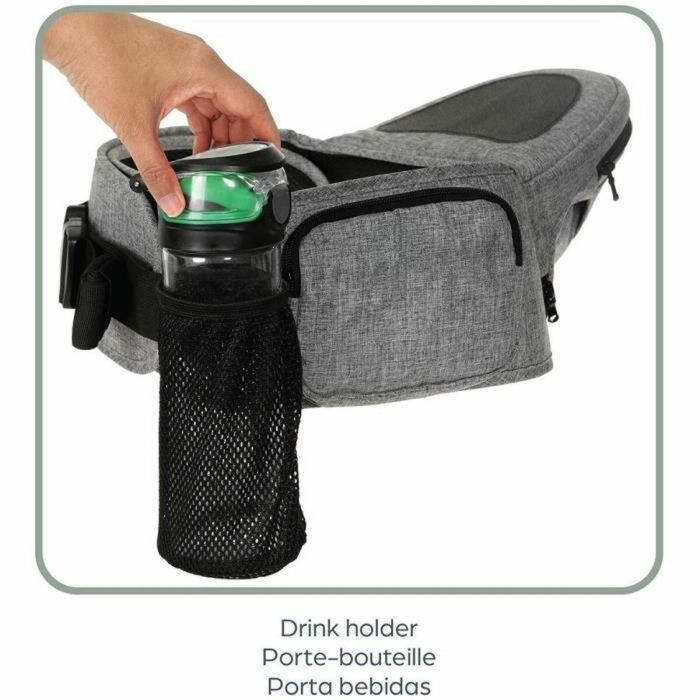 Dreambaby DRE9312742424718 Portabebés Asiento de Cadera Up & Go Gris 4