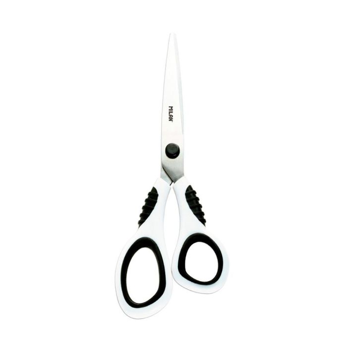 Milán Tijeras de Oficina Blancas 20,5 cm - Cuchilla de Acero Inoxidable, Mango de Plástico Ergonómico 0 Milán Tijeras de Oficina Blancas 20,5 cm - Cuchilla de Acero Inoxidable, Mango de Plástico Ergonómico 0