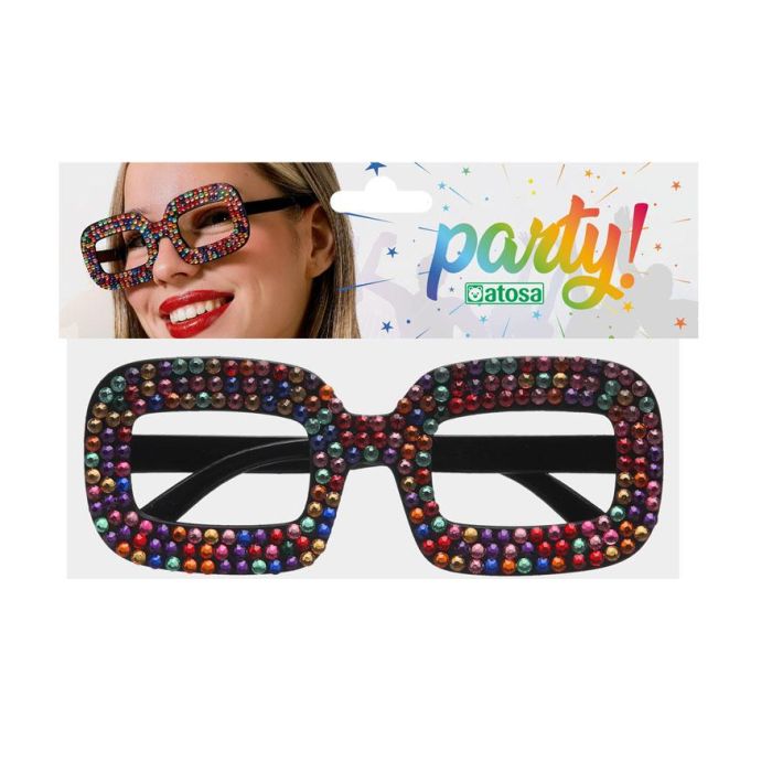 Gafas Multicolor Carnaval Mujer Adulto Divertidas y Llamativas para Fiestas Temáticas y Eventos Musicales con Estilo Retro Ochentero 1