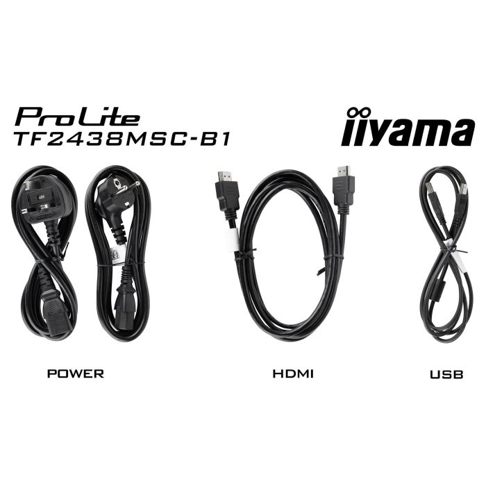 IIYAMA TF2438MSC-B1 60.5cm (23.8") 1920x1080 Full HD LED IPS 5ms 16:9 Táctil 10Ptos Capacitivo 600cd/m² 1000:1 178° Negro IIYAMA TF2438MSC-B1 60.5cm (23.8") 1920x1080 Full HD LED IPS 5ms 16:9 Táctil 10Ptos Capacitivo 600cd/m² 1000:1 178° Negro