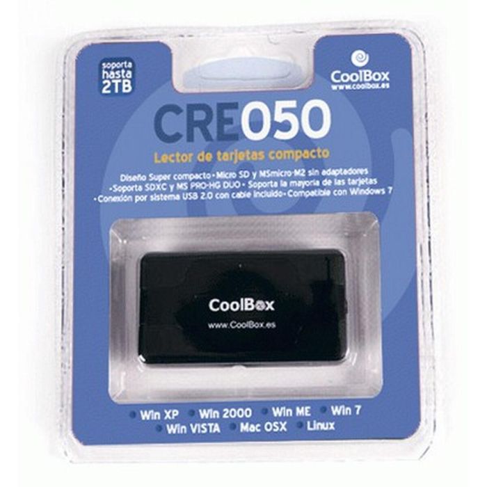 Lector de Tarjetas CoolBox CRCOOCRE050 Negro 0 Lector de Tarjetas CoolBox CRCOOCRE050 Negro 0