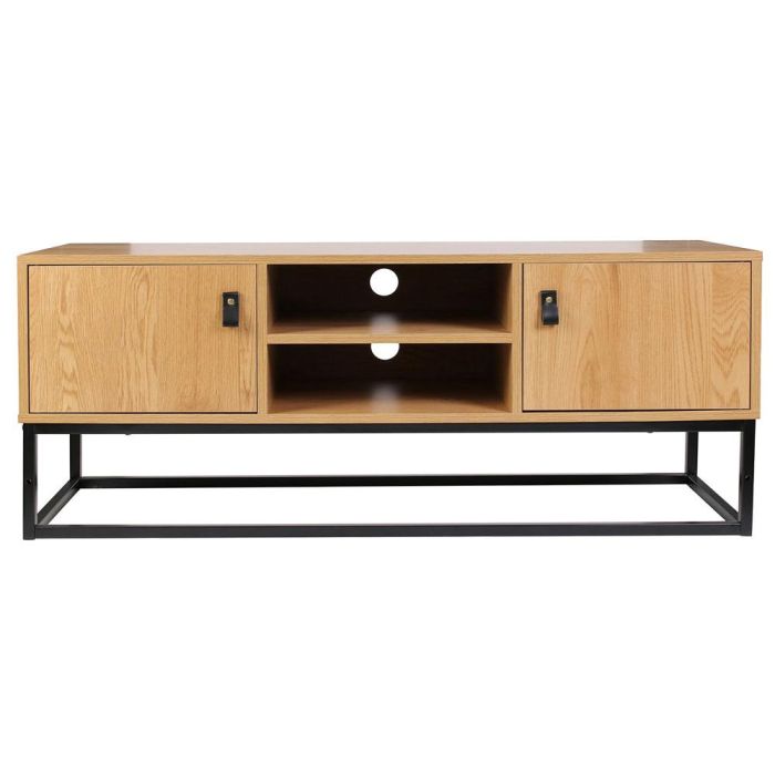 Home Deco Factory Mueble TV Colección Industriel en Madera y Metal con Puertas y Estanterías 117x39x48 cm 2 Home Deco Factory Mueble TV Colección Industriel en Madera y Metal con Puertas y Estanterías 117x39x48 cm 2