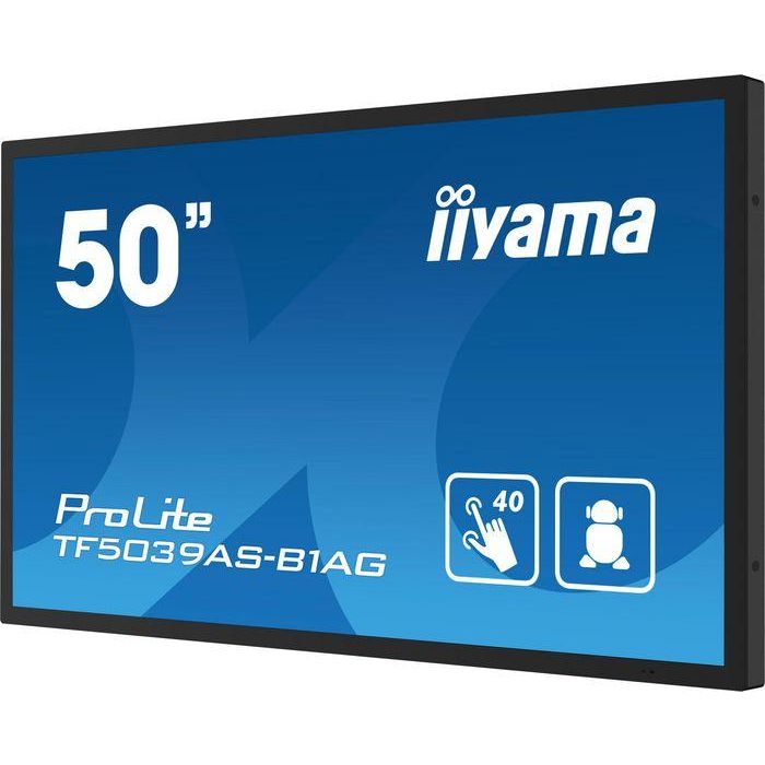 Monitor Iiyama 50" Pcap Ag Bezel Free 40-Points, 1920X1080, Andr. 11,4Gb, 32Gb, Ips, 24/7, 2Xhdmi, Dp, 435Cdm2 , Landsc-Portr-Face-Up Mode, Lan, Rs232, Vesa 200X200Mm (TF5039AS-B1AG) 4 Monitor Iiyama 50" Pcap Ag Bezel Free 40-Points, 1920X1080, Andr. 11,4Gb, 32Gb, Ips, 24/7, 2Xhdmi, Dp, 435Cdm2 , Landsc-Portr-Face-Up Mode, Lan, Rs232, Vesa 200X200Mm (TF5039AS-B1AG) 4