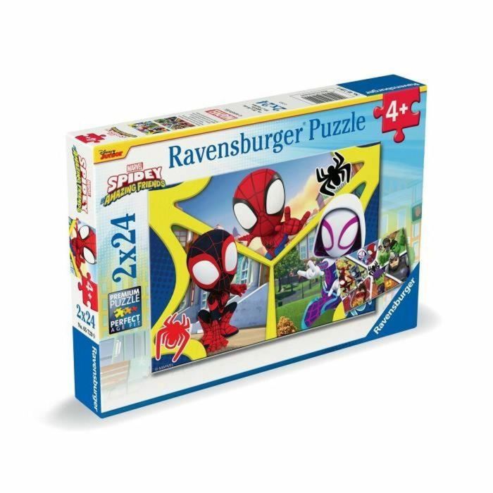 Ravensburger 05729 Puzzle Premium Infantil de 2x24 piezas Spidey y Fantásticos Amigos, recomendado para niños de 4 años, incluye 2 pósters 1 Ravensburger 05729 Puzzle Premium Infantil de 2x24 piezas Spidey y Fantásticos Amigos, recomendado para niños de 4 años, incluye 2 pósters 1