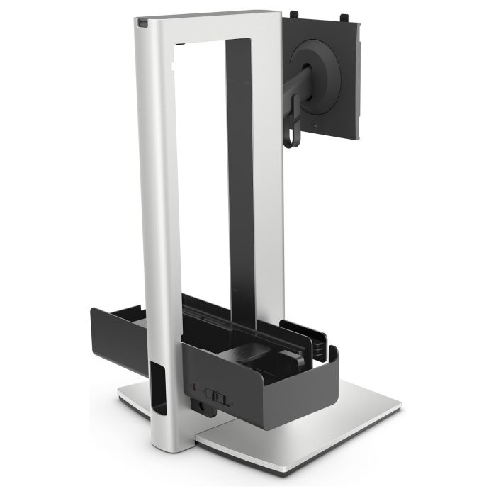 DELL OSS25 Soporte de Monitor VESA 100x100 mm, Ajuste de Altura, para Pantallas de 19" a 27", Negro/Plata 4