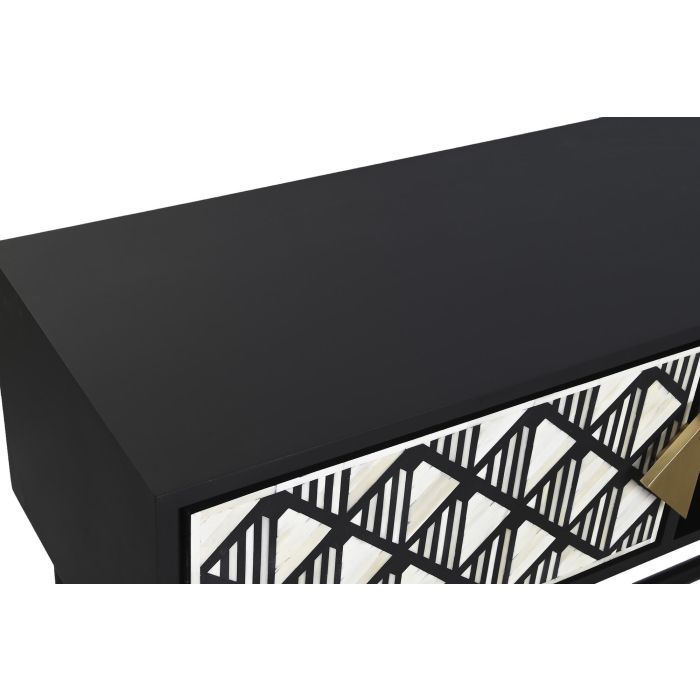 DKD Home Decor Mueble TV Moderno Negro Gris 40 x 50 x 170 cm 1