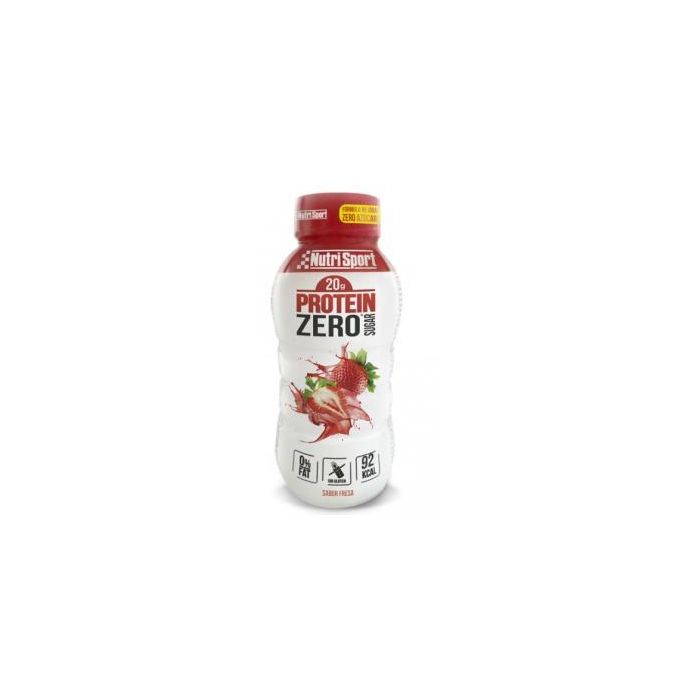 NUTRISPORT Batido Protein Zero Fresa 330 ml - Pack de 12 Botellas