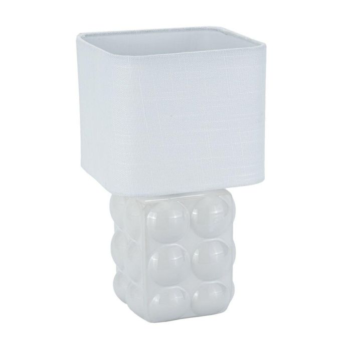 Lámpara de mesa Versa Blanco Lino Cerámica 16 x 29 cm Lámpara de mesa Versa Blanco Lino Cerámica 16 x 29 cm