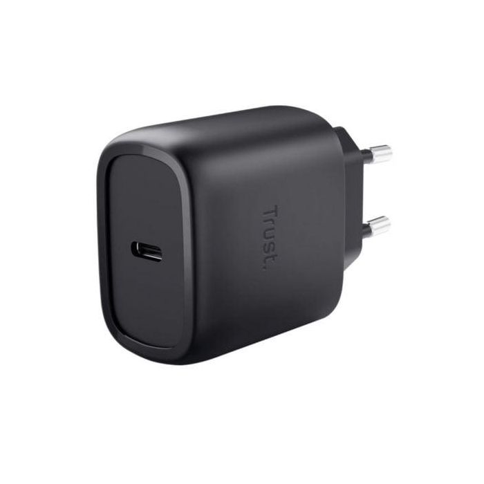 Trust 25521 Cargador de Pared GaN Maxo 45W USB-C con Cable de 2m para Teléfono, Tableta y Portátil
