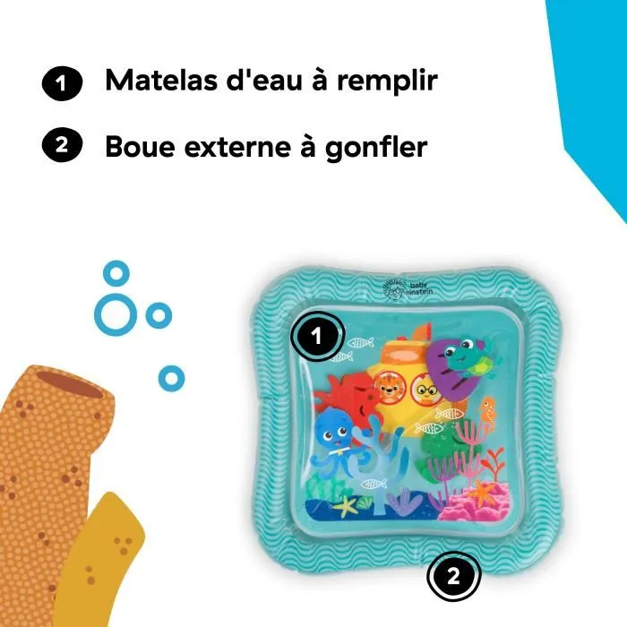 Baby Einstein Esterilla de Agua Sensorial Ocean Explorers para Boca Abajo o Sentado - 0 a 36 Meses 2