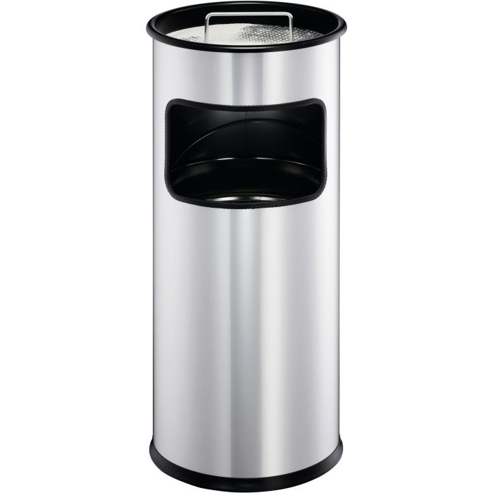 DURABLE Papierkorb Metall mit Ascher rund silber 0 DURABLE Papierkorb Metall mit Ascher rund silber 0