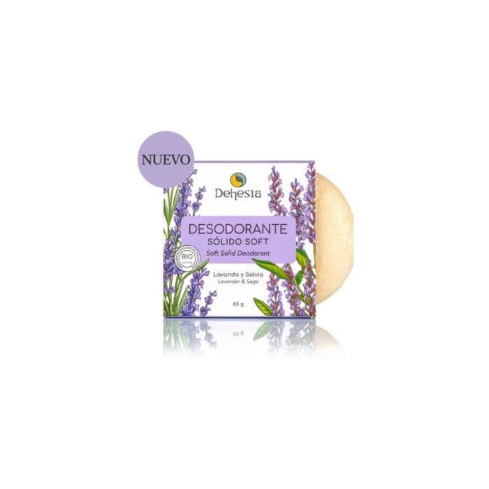 DEHESIA Desodorante Solido Soft Bio con Lavanda y Salvia 65gr para Pieles Sensibles