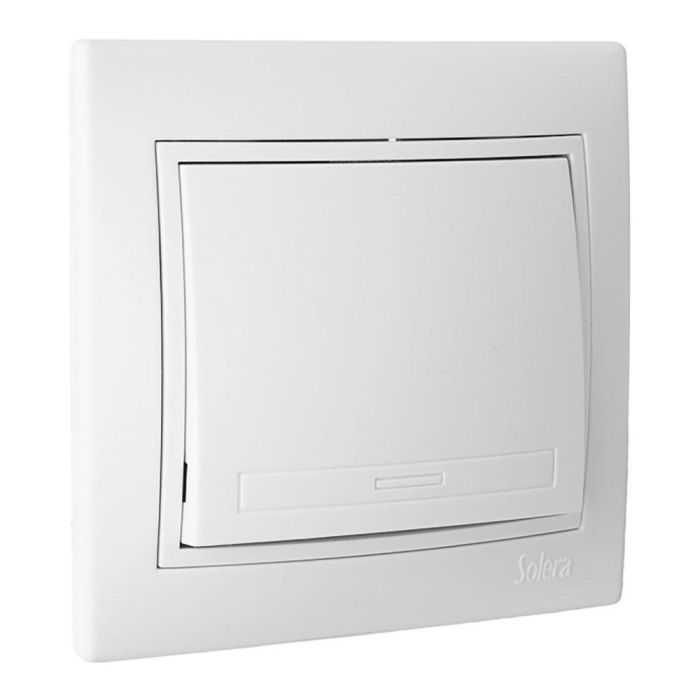 Solera Pulsador de timbre + marco Europa 16A 250V Blanco erp03u 0 Solera Pulsador de timbre + marco Europa 16A 250V Blanco erp03u 0