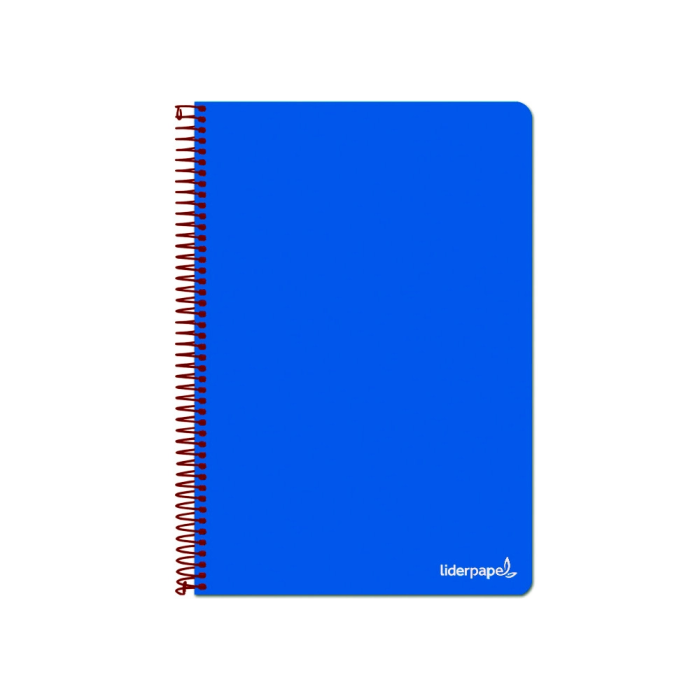 Liderpapel Cuaderno Espiral Folio Tapa Blanda 80 Hojas 60gr Horizontal Con Margen Color Azul 1