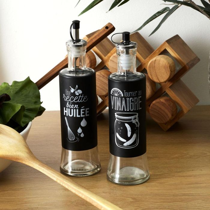 Cook Concept Aceitera o Vinagrera Industriel Cristal y Acero Inoxidable Altura 25 cm 1