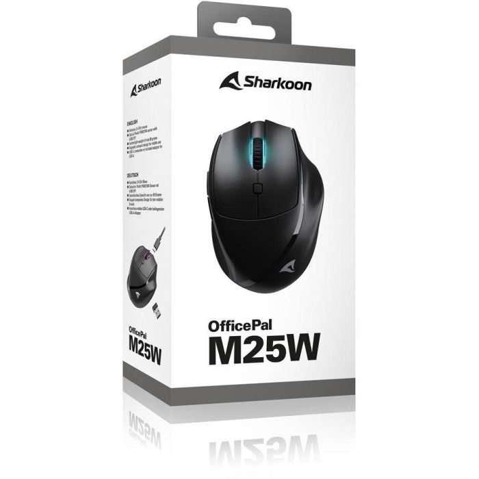 Sharkoon OfficePal M25W Ratón Gaming Inalámbrico RF + USB-C Óptico 4000 DPI Mano Derecha 6 Botones Negro con Iluminación Multi-Color 7 Sharkoon OfficePal M25W Ratón Gaming Inalámbrico RF + USB-C Óptico 4000 DPI Mano Derecha 6 Botones Negro con Iluminación Multi-Color 7