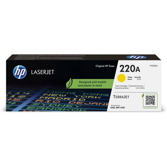 HP Toner Amarillo 220A para LaserJet Pro 4202De, 4202Dn, 4202Dw, 4202Dwe, 4302Dw, 4302Dwe, 4302Fdn - 1.100 Cop./Cap./Ml. 0 HP Toner Amarillo 220A para LaserJet Pro 4202De, 4202Dn, 4202Dw, 4202Dwe, 4302Dw, 4302Dwe, 4302Fdn - 1.100 Cop./Cap./Ml. 0