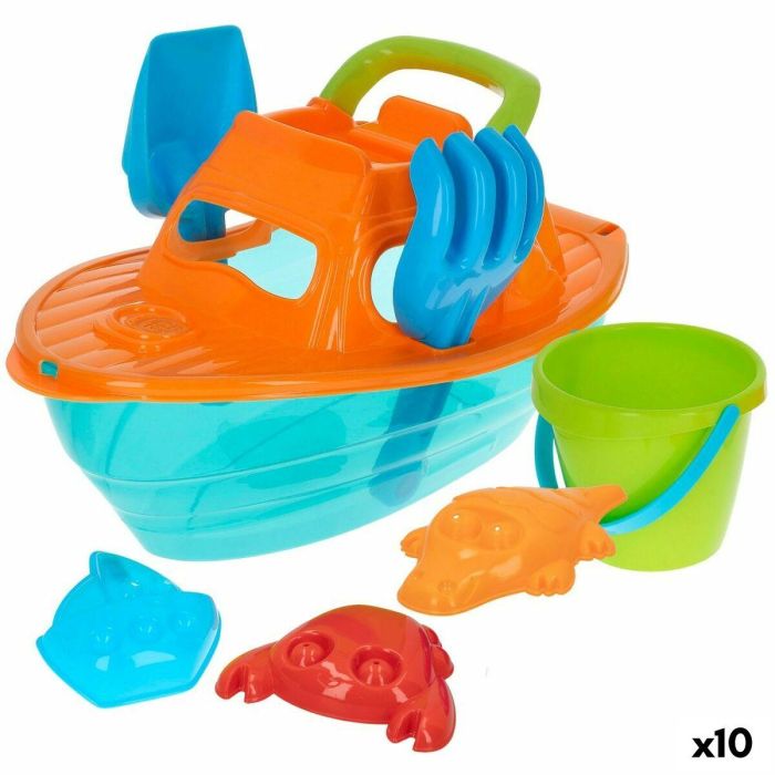 Set de Juguetes de Playa Colorbaby Polipropileno (10 Unidades) Set de Juguetes de Playa Colorbaby Polipropileno (10 Unidades)