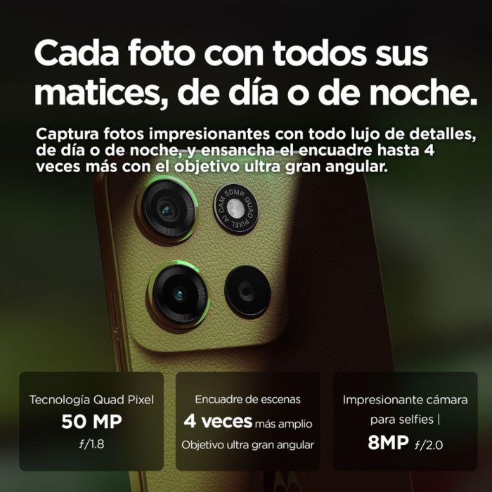 Motorola moto g15 Android 15 512GB 8GB RAM Verde - Pantalla 6.72" FHD+ 120Hz, Cámara 50MP, Batería 5200 mAh 4 Motorola moto g15 Android 15 512GB 8GB RAM Verde - Pantalla 6.72" FHD+ 120Hz, Cámara 50MP, Batería 5200 mAh 4