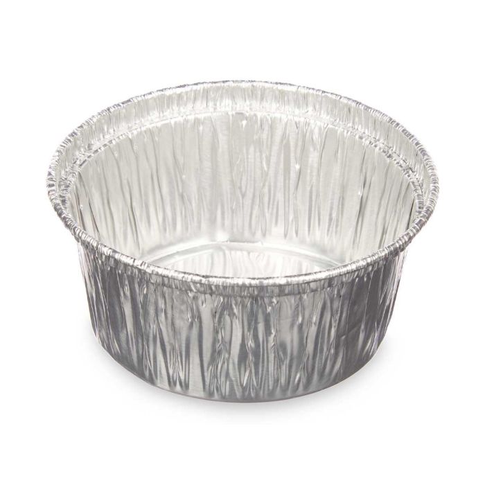 Kinvara Set 10 Moldes de Flan Redondos de Aluminio para Horno, 8.5x8.5x8 cm - Plata (24 Unidades) 1