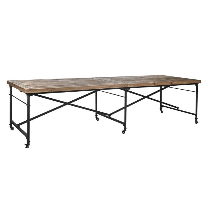 Mesa Comedor Alpino DKD Home Decor Marron Negro 100 x 78 x 300 cm 5