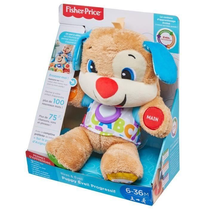 PRECIO DE PESCADOR - Cachorro - Peluche de aprendizaje progresivo - 6 meses y + 4