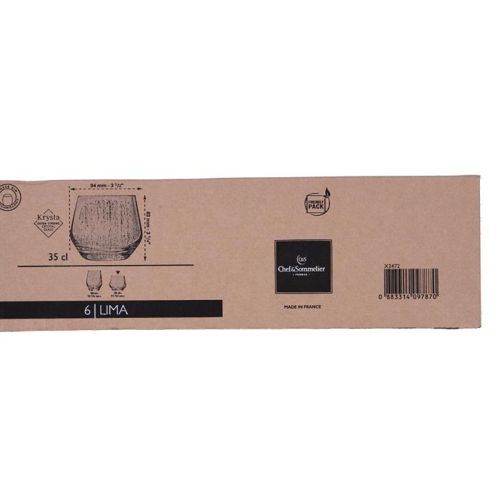 Caja 6 Vasos Bajos Krysta Lima Chef & Sommelier 35 cL 2 Caja 6 Vasos Bajos Krysta Lima Chef & Sommelier 35 cL 2