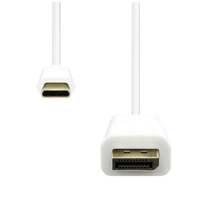 ProXtend USB-C to DisplayPort Cable 0.5M White 1 ProXtend USB-C to DisplayPort Cable 0.5M White 1