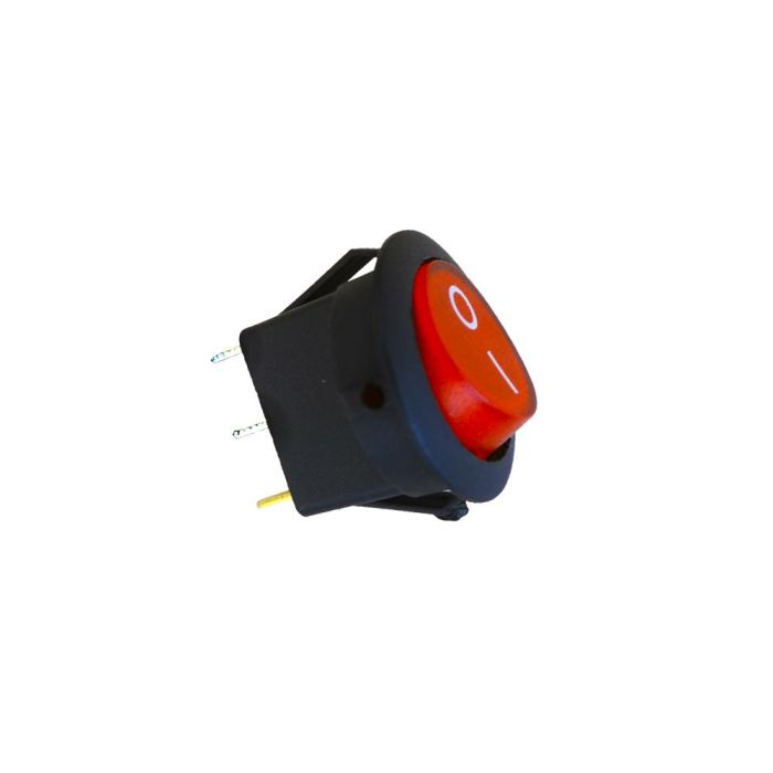 Edm Interruptor redondo empotrado 6.5A 125V negro termoplástico