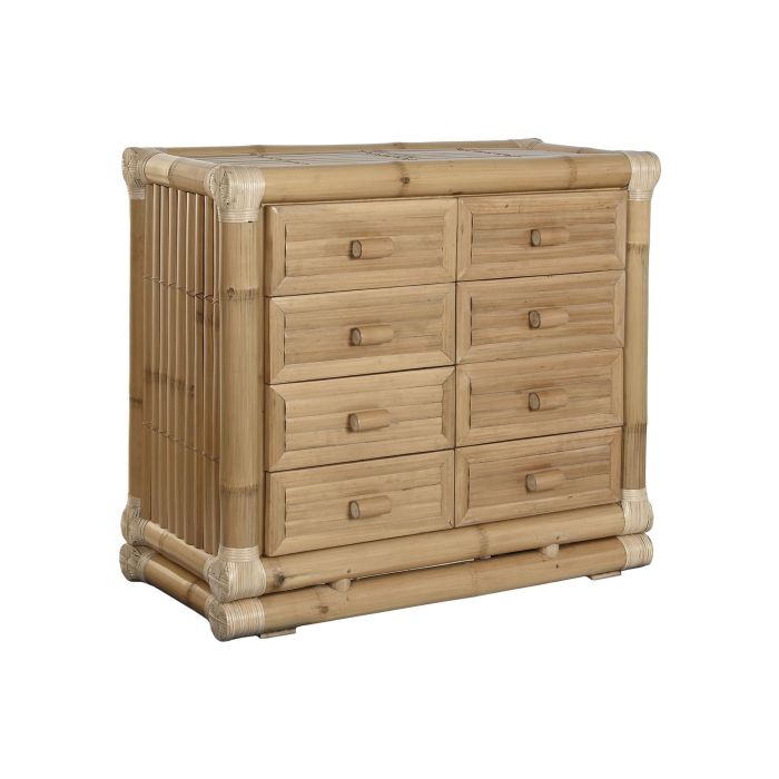 DKD Home Decor Cómoda Tropical 50 x 95 x 112 cm Natural Bambú Ratán 8 Cajones 1