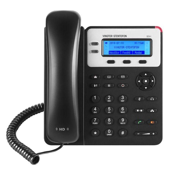 Zenitel SDS-1 Teléfono IP de Escritorio para Pequeñas Empresas, 2 Líneas SIP, Audio HD, PoE Integrado y Conferencia de 3 Vías