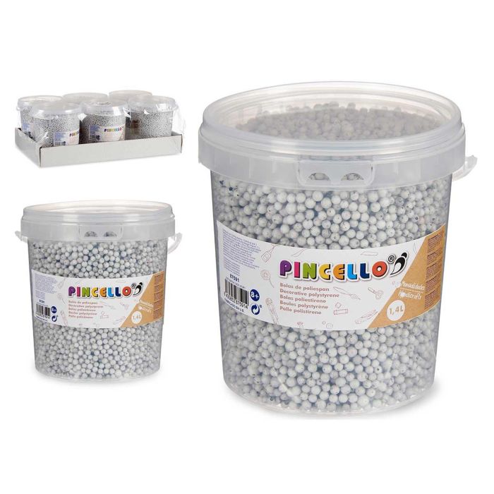 Bote Bolas Poliespan Gris Pincello 13X14CM (6 Unidades) Bote Bolas Poliespan Gris Pincello 13X14CM (6 Unidades)