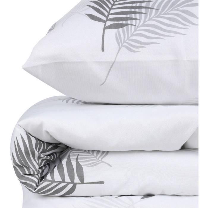 Juego de Cama con Funda Nórdica 220x240 cm y 2 Fundas de Almohada 60x60 cm Gris - 65% Algodón, 35% Poliéster - ASI8682870114951 3
