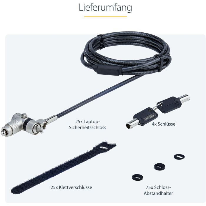 Videocámara de Vigilancia Startech UNIVKA25-LAPTOP-LOCK 10