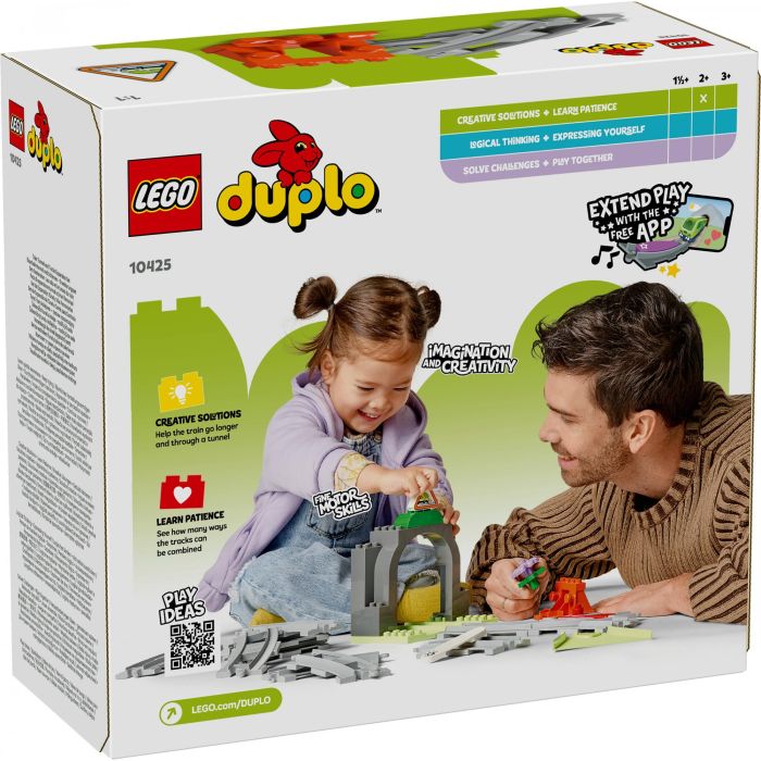 Lego Duplo 10425 Set de Expansión Túnel y Vías Ferroviarias para niños +2 años, con 10 tramos de vía y cambio de agujas 11