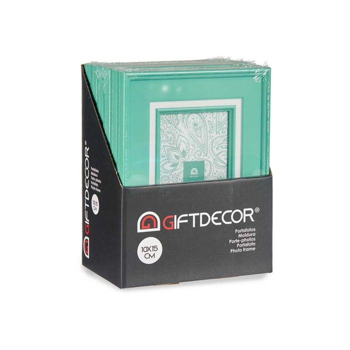 Portafotos 10x15 cm menta - Giftdecor, plástico y cristal, verde (24 Unidades) 2
