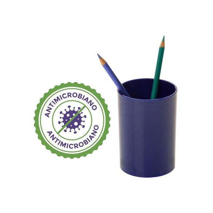 Portalapices Archivo 2000 Antimicrobiano Sanitized Redondo Gran Capacidad Azul