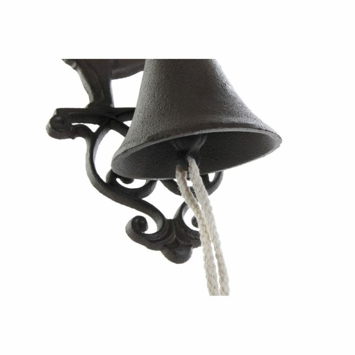 DKD Home Decor Campana de Hierro Colado con Cuerda para Terraza y Jardín Marrón Oscuro, Pack de 2 Unidades, 15x24x14 cm 2 DKD Home Decor Campana de Hierro Colado con Cuerda para Terraza y Jardín Marrón Oscuro, Pack de 2 Unidades, 15x24x14 cm 2