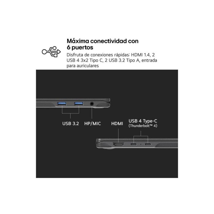 LG Portátil Gram 14Z90RU-G.AA55B 14" Intel Core i5-1334U 16GB RAM 512GB SSD WUXGA Windows 11 21