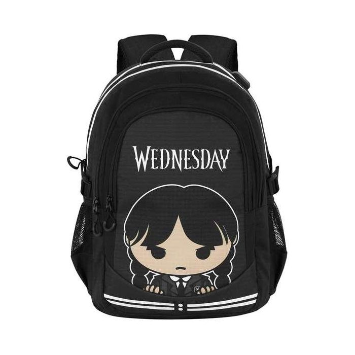 Karactermania Mochila Miércoles Run. Plus FAN Cute 44x34x21 cm Mochila de Gran Capacidad con 3 Compartimentos y Puerto USB 1