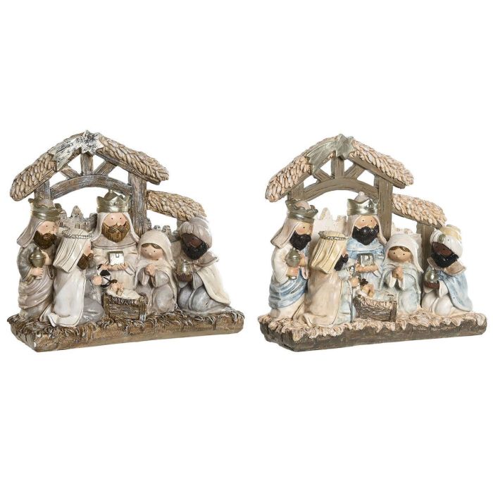 Belén de Navidad DKD Home Decor Azul Blanco Marrón Resina 20 x 7 x 17,5 cm (2 Unidades) Belén de Navidad DKD Home Decor Azul Blanco Marrón Resina 20 x 7 x 17,5 cm (2 Unidades)