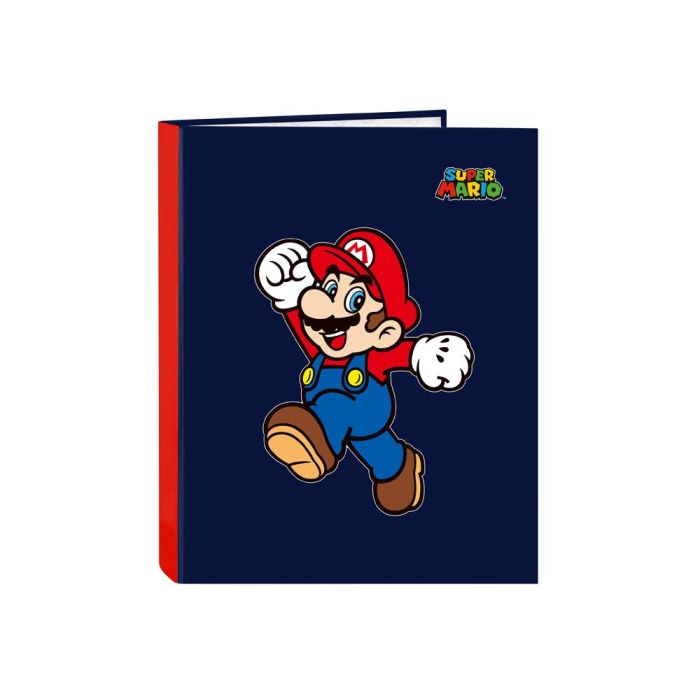 Carpeta Safta 4 Anillas Mixtas Carton Folio Super Mario World