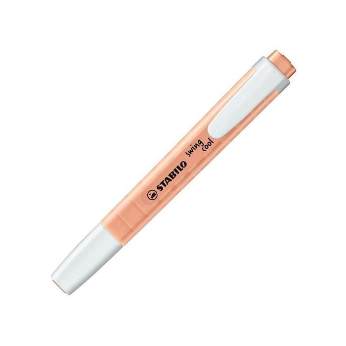 Stabilo Marcador Fluorescente Swing Cool Pastel Melocotón, Punta Inclinada 1mm y 4mm, Anti Secado 4h, Caja 10 Ud Stabilo Marcador Fluorescente Swing Cool Pastel Melocotón, Punta Inclinada 1mm y 4mm, Anti Secado 4h, Caja 10 Ud