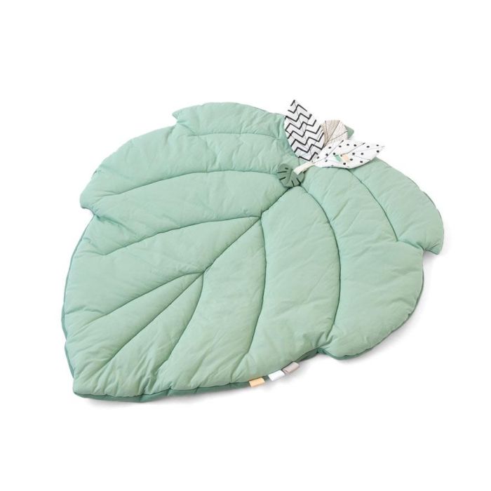 KioKids Mantita de Actividades de Algodón Acolchada y Sensorial en Forma de Hoja para Bebés +2 Meses con Mordedor y Etiquetas Crujientes Verde Salvia 2 KioKids Mantita de Actividades de Algodón Acolchada y Sensorial en Forma de Hoja para Bebés +2 Meses con Mordedor y Etiquetas Crujientes Verde Salvia 2