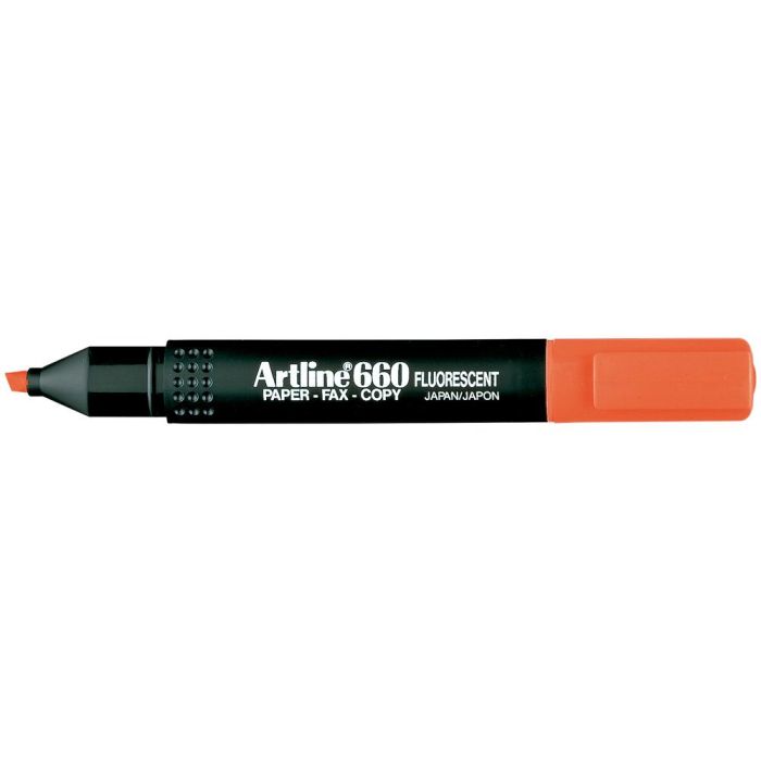 Rotulador Artline Fluorescente Ek-660 Rojo Punta Biselada 12 unidades 1