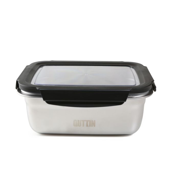 Fiambrera Hermética Quttin Rectangular Acero Inoxidable Plateado Acero 1,8 L 23 x 18 x 9 cm 2 Fiambrera Hermética Quttin Rectangular Acero Inoxidable Plateado Acero 1,8 L 23 x 18 x 9 cm 2
