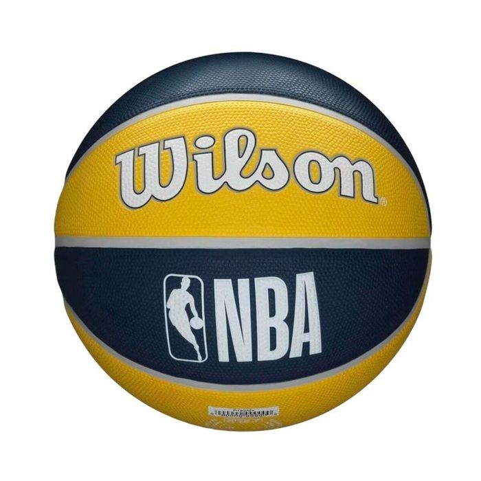 Balón de Baloncesto Wilson Nba Team Tribute Ind Pacers Amarillo Caucho (Talla 7) 1