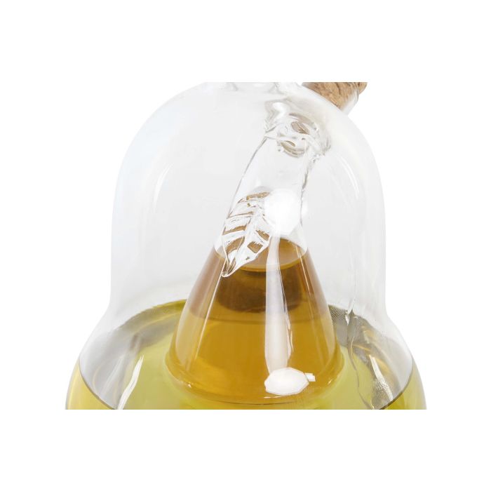 DKD Home Decor Aceitera Vinagrera Transparente Vidrio Borosilicato Corcho 12 x 10 x 18.6 cm 3