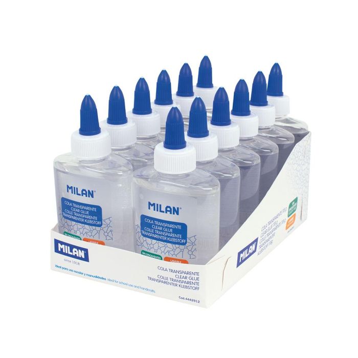 Caja expositora 12 botellas de cola transparente 118 g. milan Caja expositora 12 botellas de cola transparente 118 g. milan